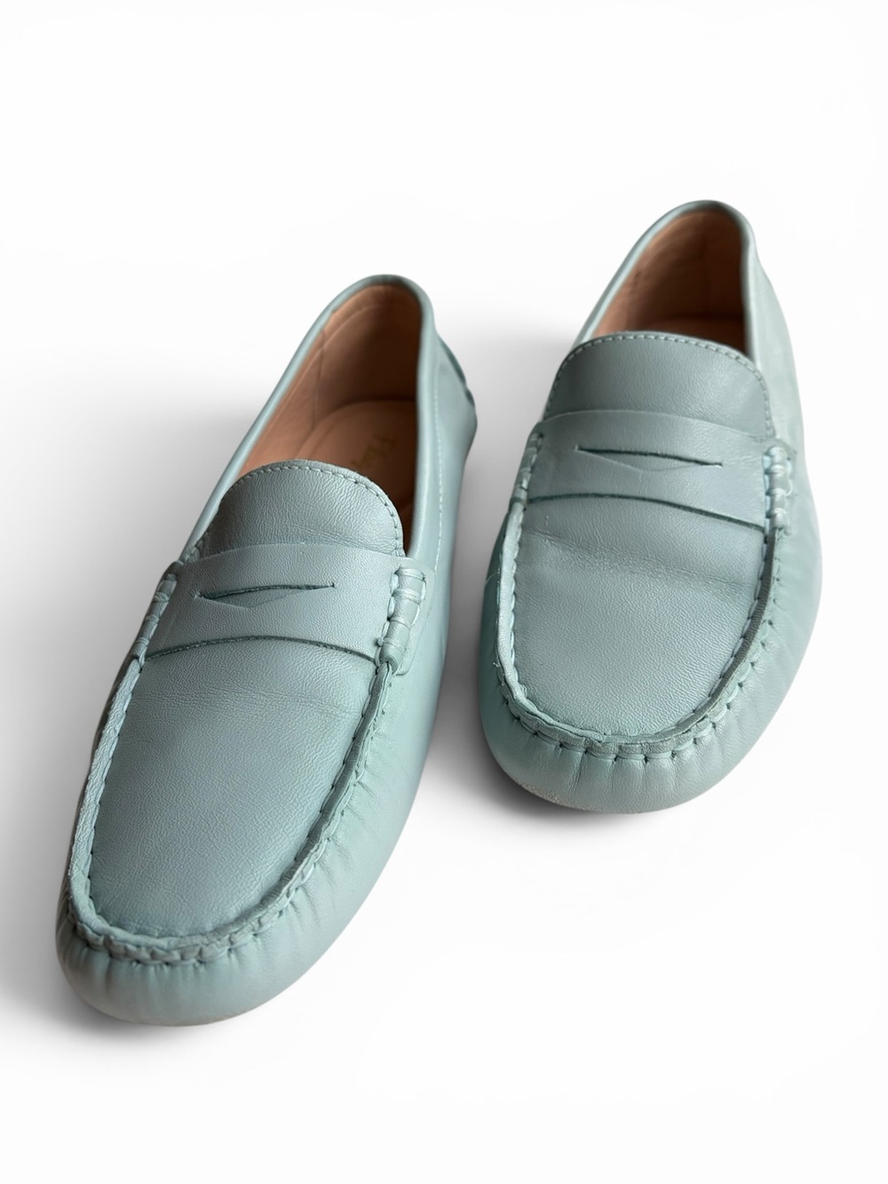 Flag Ltd Morgan Leather Penny Loafers in Tidal Blue Womens - Picture 16 of 16